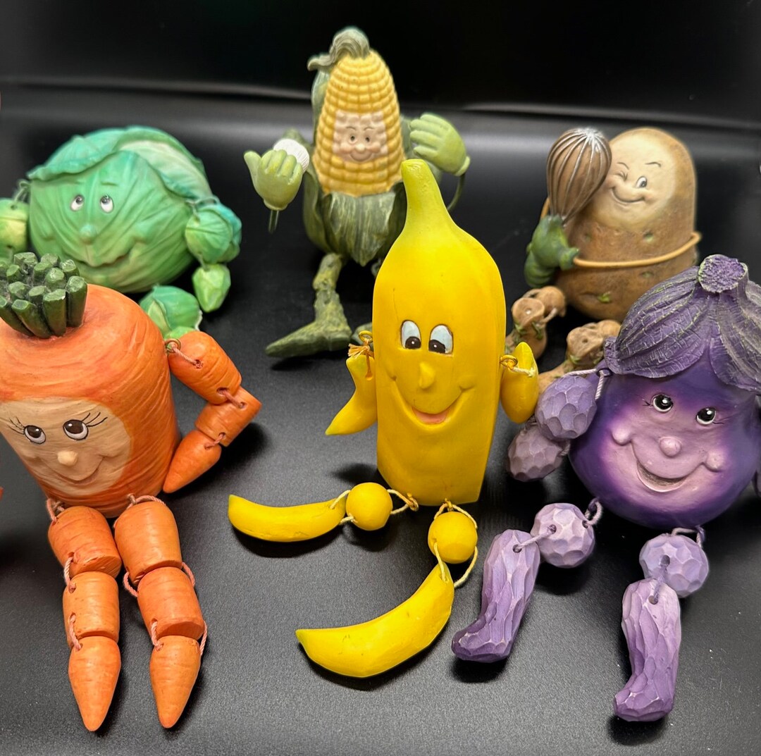Vintage Anamorphic Veggie Shelf Sitters Shelf Sitter Etsy