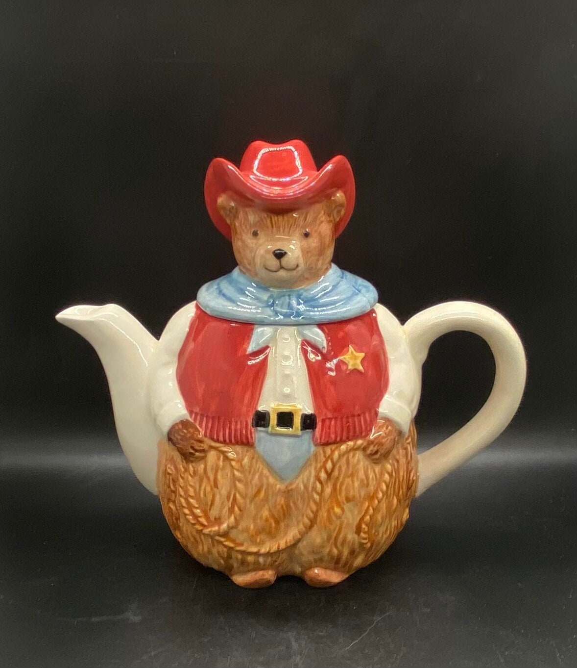 Vintage Otagiri Japan Cowboy Tea Pot and Cowgirl Bear Mugs Set - Etsy