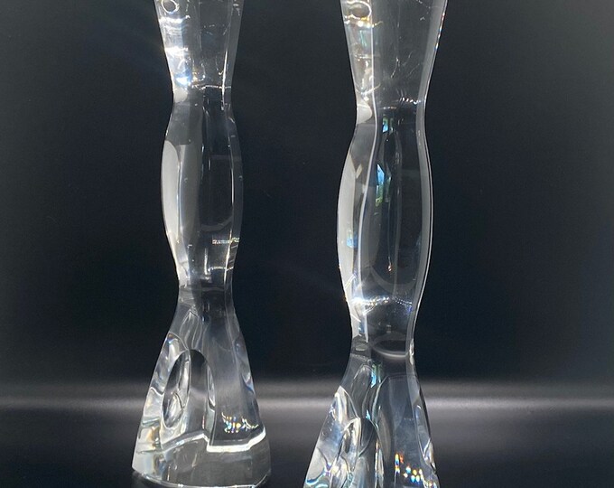 Beautiful and Timeless Waterford Crystal Art Deco Candle Holders