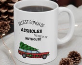 National Lampoons Christmas Vacation Mug Jolliest Bunch of Aholes a great gift for a Griswold Fan a Gift for a Husband or Wife