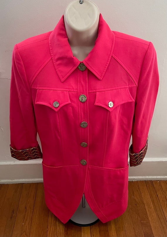 Vintage Christian Lacroix Bazar hot pink 100% wool