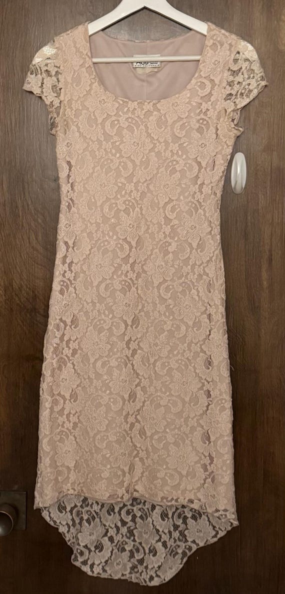 Vintage ABG Byer California Cream Lace Hi Low Bodycon Dress, Size 4 - Etsy  Canada