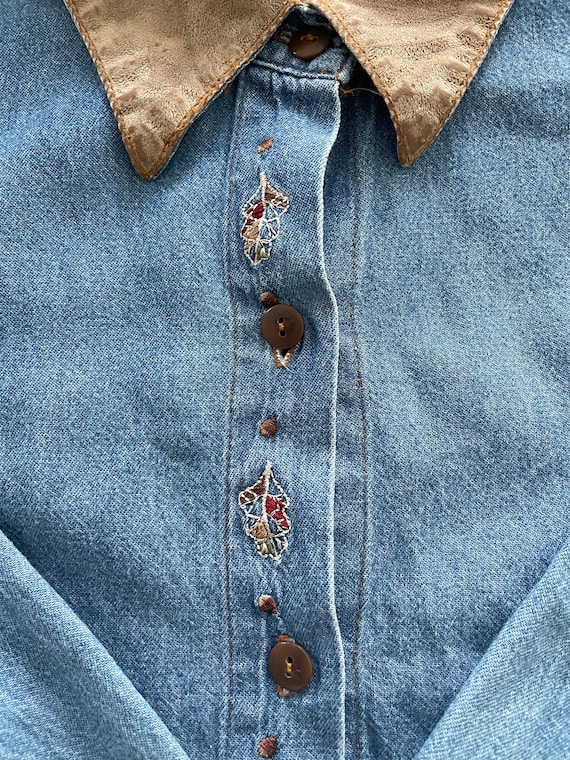 Vintage Cascade Blues women’s denim embroidered b… - image 9