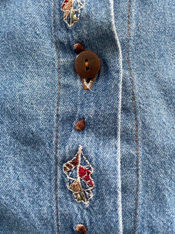 Vintage Cascade Blues women’s denim embroidered b… - image 5