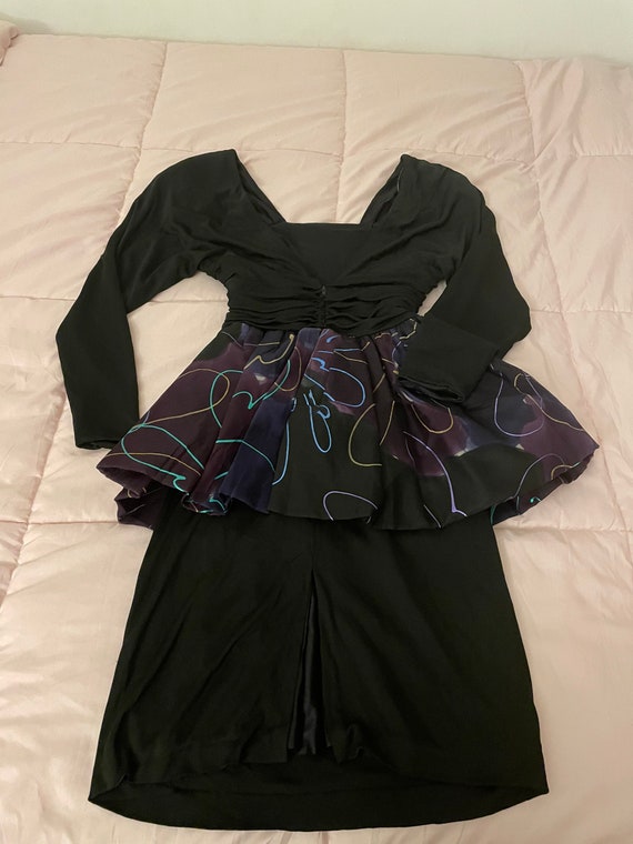 Vintage Meryl Jeran Couture custom silk black jer… - image 7