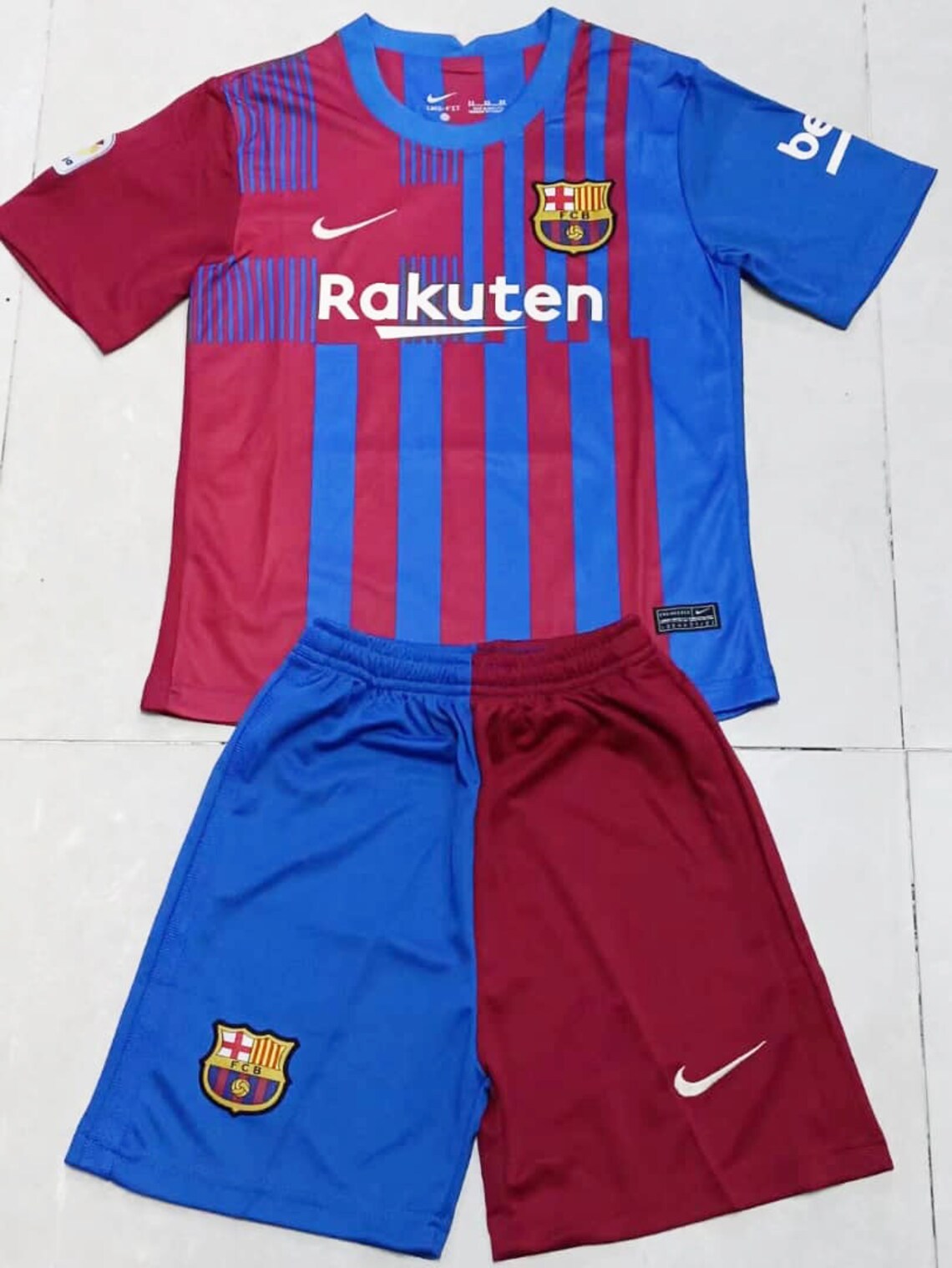 FC Barcelona Kids kit Home Soccer Football Jersey Messi | Etsy