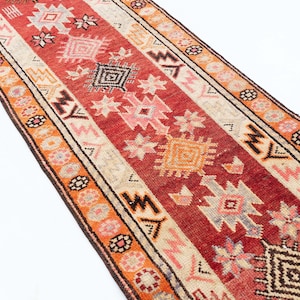 Tapis de couloir vintage 2x12, tapis turc, long tapis fait main
