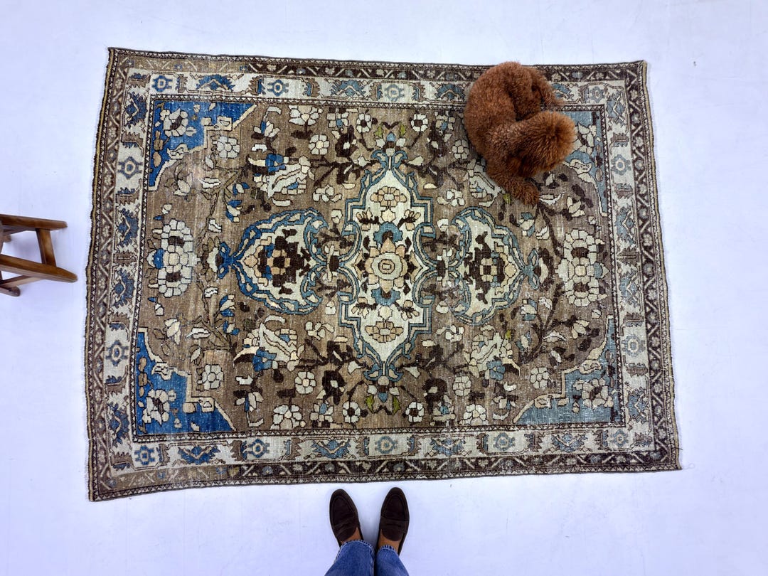 Antique Ethnic Rug: Small Decorative Handmade Rug (4'9 X 6'6 Ft) - Etsy