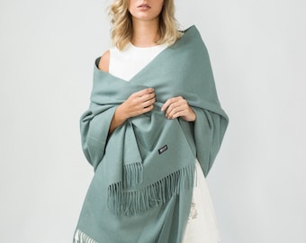 Australian Merino Lambswool Wrap Shawl | Women Warm Blanket | Winter Oversize Scarf - Multi-Colour