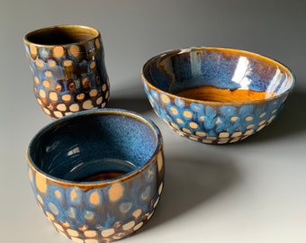 Handcrafted Ceramic Bowls and Cup
