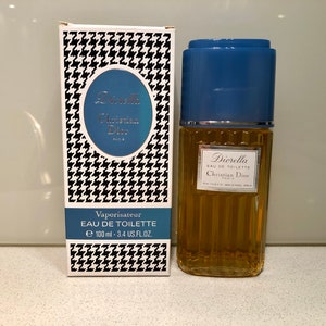Rare vintage 1990 Christian Dior Diorella 100 ml EDT perfume in hounds-tooth box