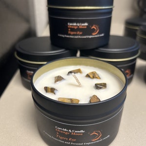 Orange Moon | Essential Oil | Crystal | Herbs | A strong Protection & Personal Empowerment Candle