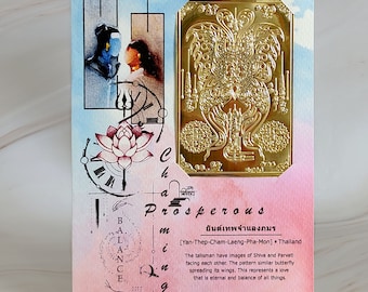 Butterfly talisman card, brass card, Postcard, lucky charms, Butterfly Amulets