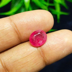 8x10 mm Red Ruby Gemstone – Glass Filled Cut Calibrated Size