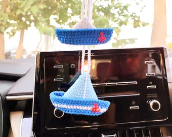 Rearview Mirror Accessories Boat for Men, Gift for a Man Who Sails