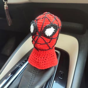 Shift Knob Cover Crochet Spider, Super Hero Car Accessories, Superhero Car Ornaments