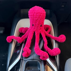 Fucshia Girl Car Accessories: Hot Pink Crochet Octopus Gear Shift Cover