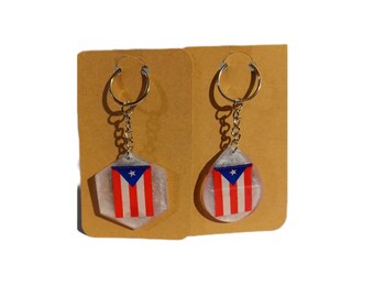 Puerto Rico, Keychain, PR Flag, Key Holder, Boricua