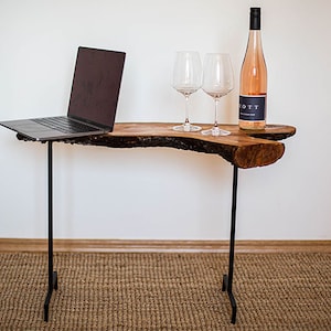 Side table, cherry wood, laptop table, solid wood table