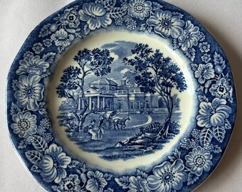 Vintage Liberty Blue Bread and Butter Plate