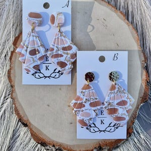 2 Piece Dangles Designs-Handmade Polymer Clay Earrings