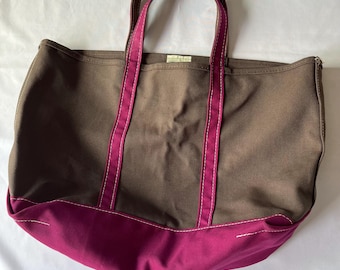 Vintage Rare Color LL Bean Boat And Tote Bag Large