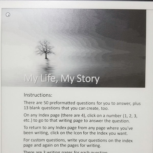 My Life, My Story PDF Template für Remarkable