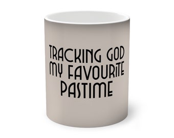 Tracking God My Favourite Pastime Colour-Changing Mug is a Celestial Balance to Find Inner Peace with our Mindful Colour-Changing Mug