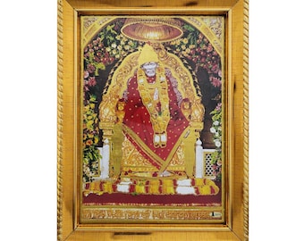 シルディ・サイババのフォトフレーム：宗教的な壁アート、米国向け関