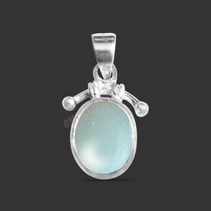 Pendentif opale original en argent pur 925, médaillon en argent avec pierre opale | Collier en argent avec opale naturelle OmPoojaShop