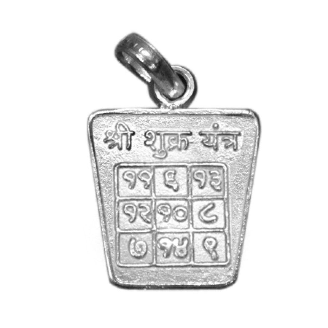 Shukra Yantra Locket in 925 Sterling Pure Silver, Venus Planet