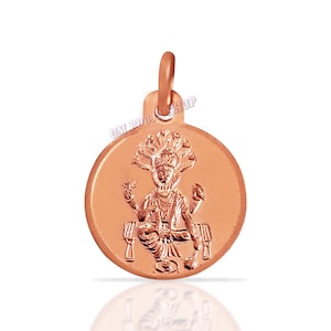 Narasimha Yantra Copper Locket | Lakshmi Yantra Pendant | Yantra Kavach | Hindu God Copper Yantra | Good Luck Yantra | Narasima OmPoojaShop