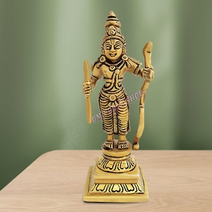 Shree Ram Pure Brass Statue for Pooja, Lord Ram Lala Idol, Statue Of Ram, Home Decor, Living Room, Offsice, Gift Item, OmPoojaShop