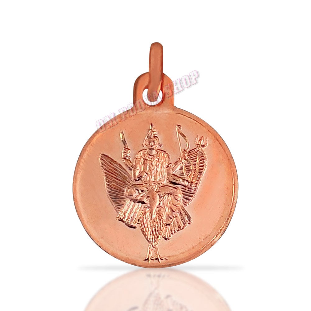 Shani Dev Copper Yantra Copper Locket, Saturn Planet God Pendant, Copper Yantra Locket, Shani Maharaj Necklace Locket OmPoojaShop