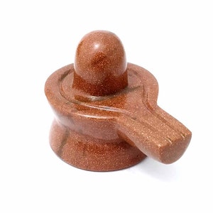 Shivling Idol In Red Sunstone Shiva Statue Good Quality Religious Shivalingam Murti 100 grams