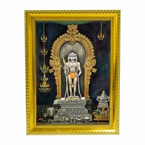 Lord Murugan Aandi Pandaram Photo Frame Personalized Gift For Hindu Friends & Family, Traditions For Home Away From India