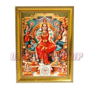 Tripur Sundari Mata Photo Frame Personalized Gift For Hindu Friends & Family, Traditions For Home Away From India