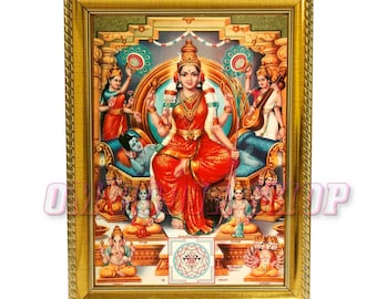 Tripur Sundari Mata Photo Frame Personalized Gift For Hindu Friends & Family, Traditions For Home Away From India
