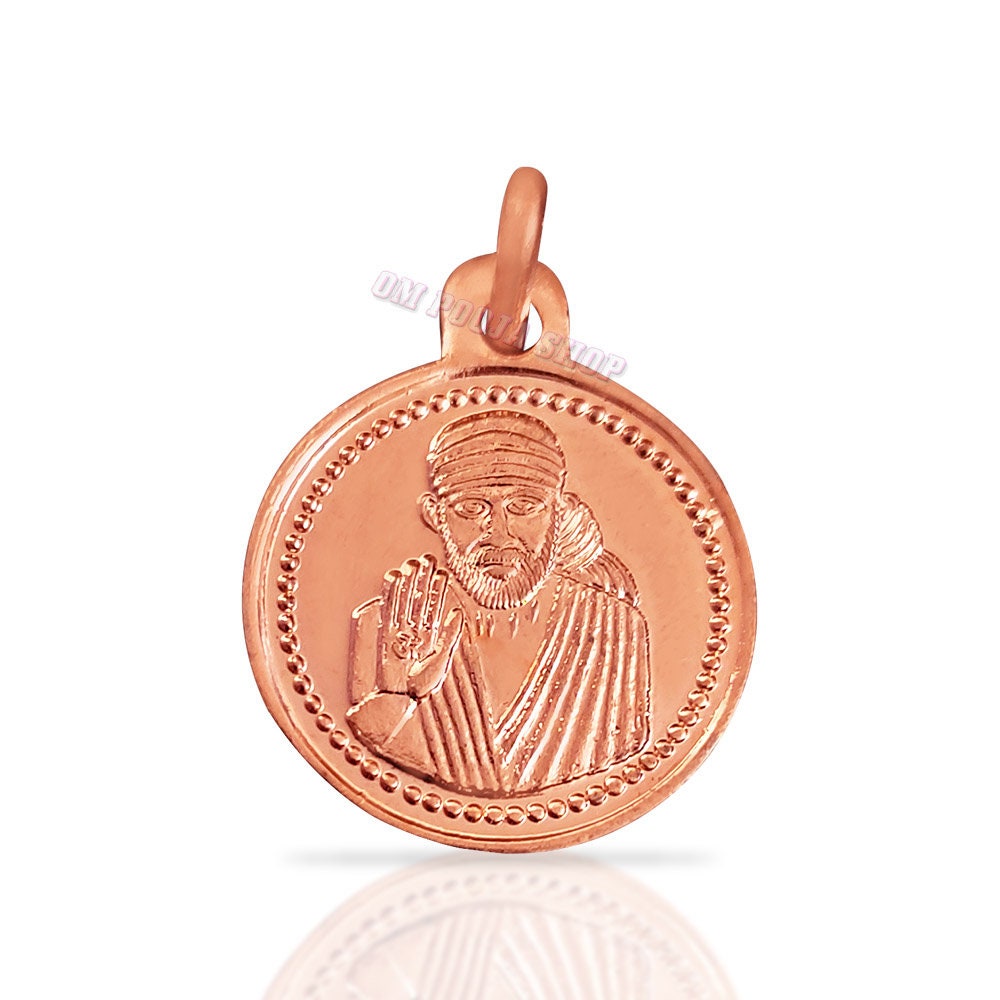 Saibaba Yantra Locket in Copper Sai Baba of Shirdi Sitting on