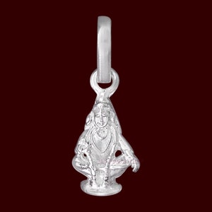 Colgante de plata de ley Ayyappa Swami / Colgante Ayappa / Joyería Ayyapa / Medallón Lord Ayyappa para hombres y mujeres / Colgante espiritual indio