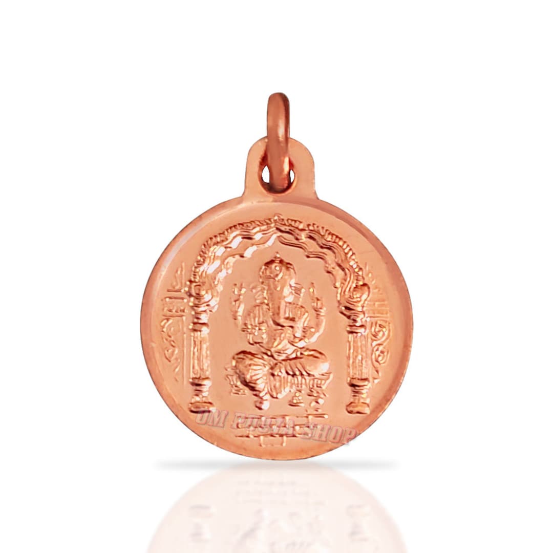 Ganesha Yantra Locket in Pure Copper Ganpati Maharaj Copper Etsy