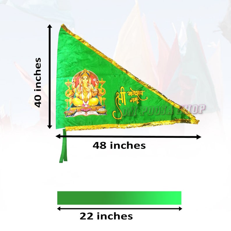 Shri Ganesha Flag / Jhanda Hindu Warrior Lion Riding Mahavidhya Goddess ...