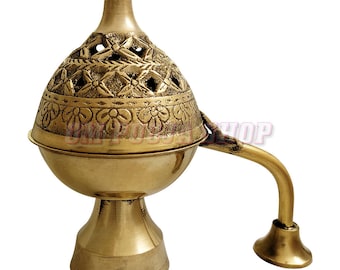 Bakhoor Burner (Mabkhara) in Brass/Bakhoor charcoal incense burner home decor in brass