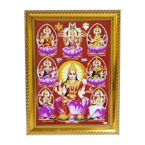 Ashtalakshmi in Photo Frame Blessings for Better Business & Growth in life, New Office Gifting To Indian Friends And Family