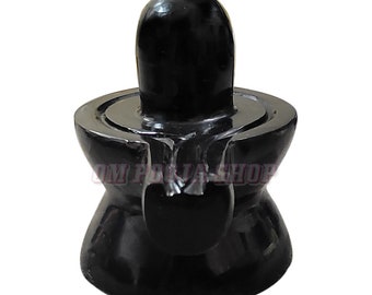 Shiva Lingam Pooja - Schwarze Achatscheibe - Om Pooja Shop