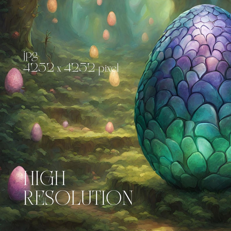 Mermaid Dragon Egg Backdrop Fantasy Dragon Background Photography Booth