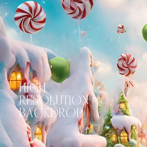 Magical Whoville Christmas Overlay Template for Kids Toddlers Dreamy