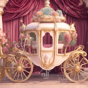 Princesa photoshoot estúdio decoração rosa maternidade estúdio cenários de conto de fadas transporte cena realce sonhador transporte foto adereços opulento