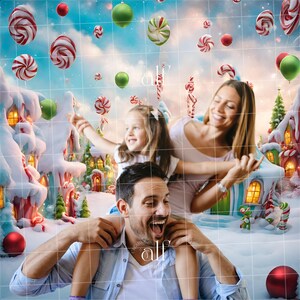 Magical Whoville Christmas Overlay Template for Kids Toddlers Dreamy