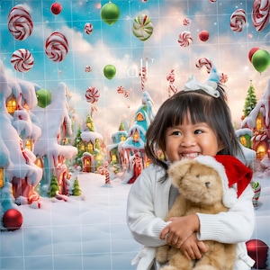 Magical Whoville Christmas Overlay Template for Kids Toddlers Dreamy